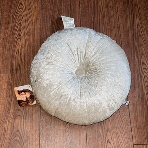 NWT Round Crème Velvet Pillow